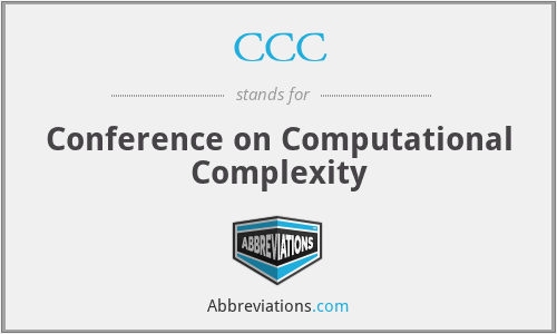 CCC - Conference on Computational Complexity