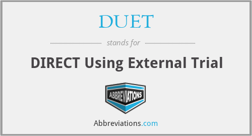 DUET - DIRECT Using External Trial
