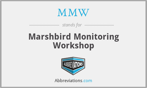 MMW - Marshbird Monitoring Workshop