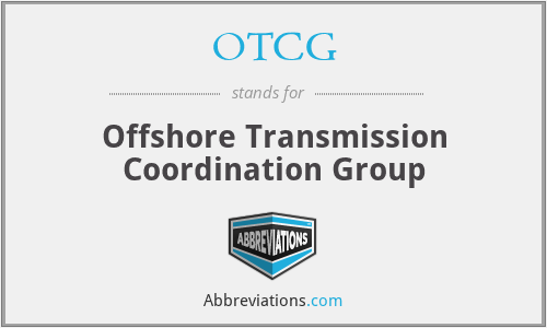 OTCG - Offshore Transmission Coordination Group
