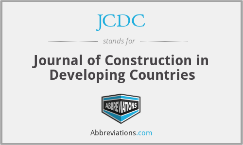 JCDC - Journal of Construction in Developing Countries