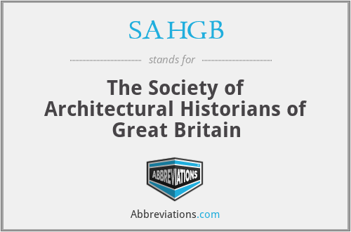 SAHGB - The Society of Architectural Historians of Great Britain