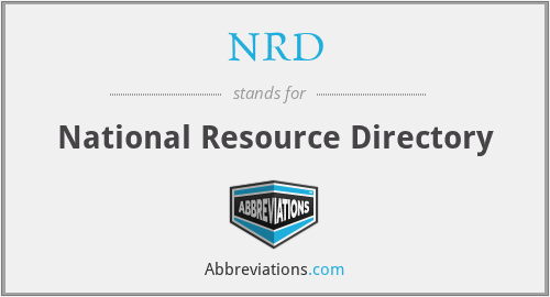 NRD - National Resource Directory