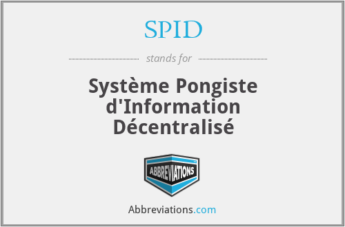SPID - Système Pongiste d'Information Décentralisé