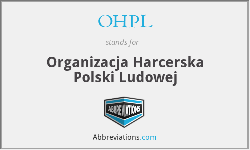 OHPL - Organizacja Harcerska Polski Ludowej