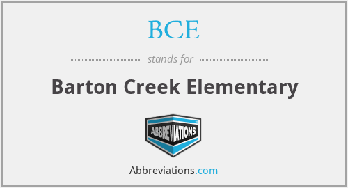 BCE - Barton Creek Elementary