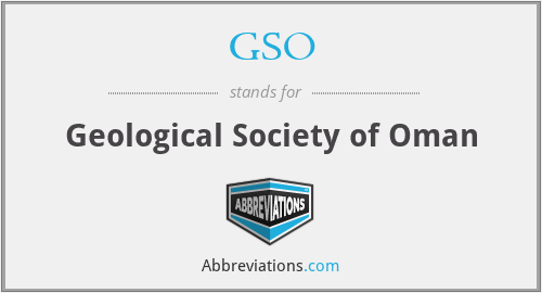 GSO - Geological Society of Oman