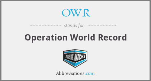 OWR - Operation World Record