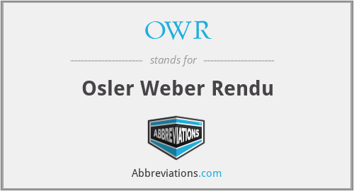 OWR - Osler Weber Rendu