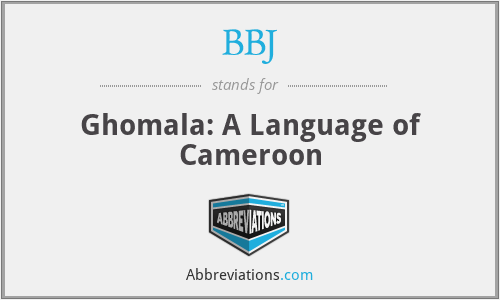 BBJ - Ghomala: A Language of Cameroon