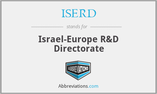 ISERD - Israel-Europe R&D Directorate