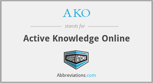 AKO - Active Knowledge Online