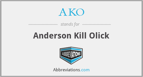 AKO - Anderson Kill Olick