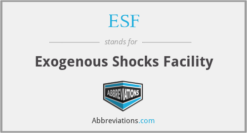 ESF - Exogenous Shocks Facility