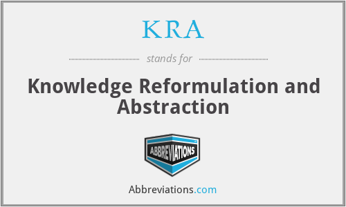 KRA - Knowledge Reformulation and Abstraction