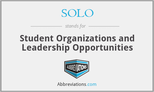 SOLO - Student Organizations and Leadership Opportunities