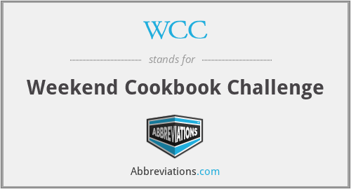 WCC - Weekend Cookbook Challenge