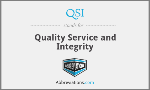 QSI - Quality Service and Integrity