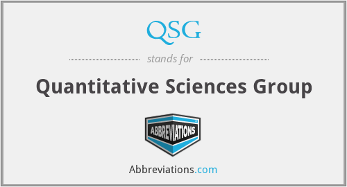 QSG - Quantitative Sciences Group