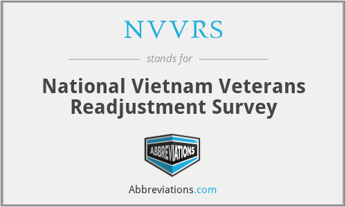 NVVRS - National Vietnam Veterans Readjustment Survey