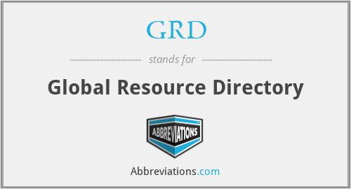 GRD - Global Resource Directory