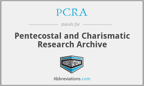 PCRA - Pentecostal and Charismatic Research Archive