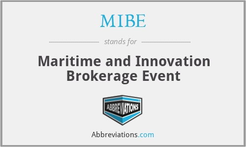 MIBE - Maritime and Innovation Brokerage Event