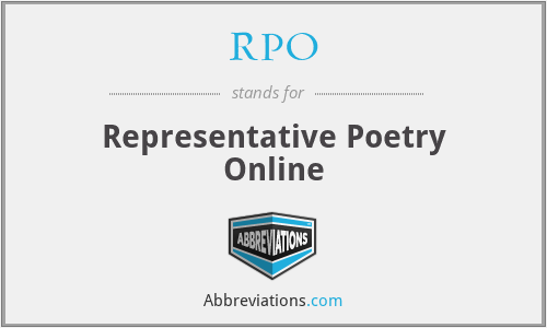 RPO - Representative Poetry Online