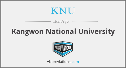 KNU - Kangwon National University