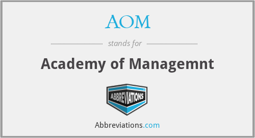 AOM - Academy of Managemnt