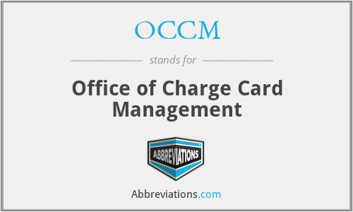 OCCM - Office of Charge Card Management