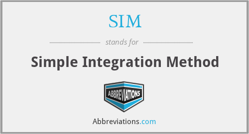 SIM - Simple Integration Method