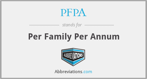 PFPA - Per Family Per Annum