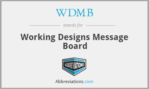 WDMB - Working Designs Message Board