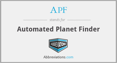 APF - Automated Planet Finder