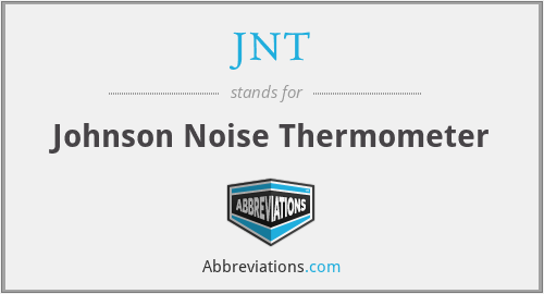 JNT - Johnson Noise Thermometer