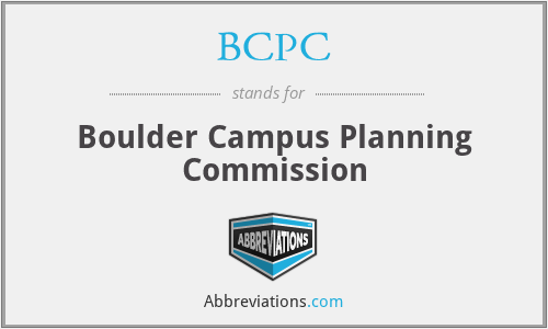 BCPC - Boulder Campus Planning Commission