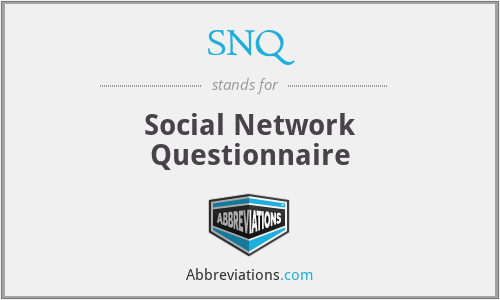 SNQ - Social Network Questionnaire