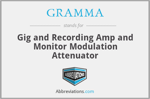 GRAMMA - Gig and Recording Amp and Monitor Modulation Attenuator