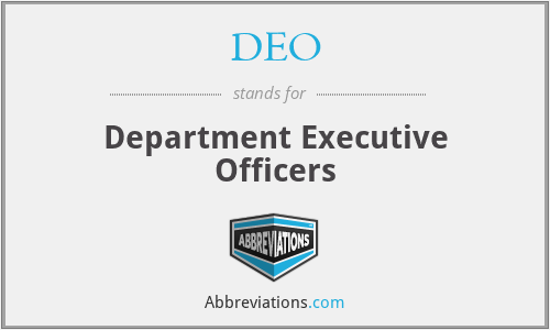 DEO - Department Executive Officers