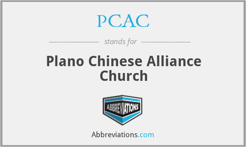 PCAC - Plano Chinese Alliance Church