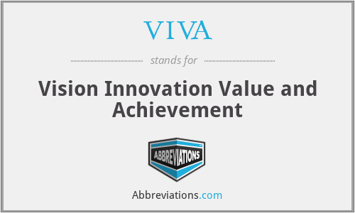 VIVA - Vision Innovation Value and Achievement