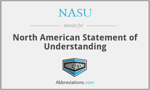 NASU - North American Statement of Understanding