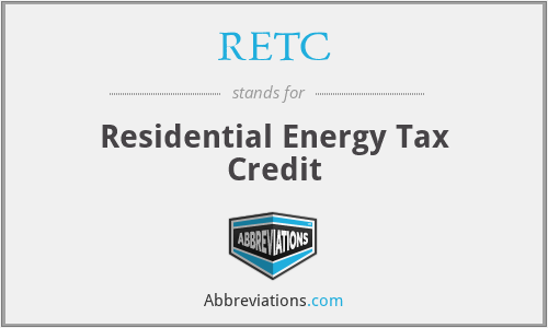 RETC - Residential Energy Tax Credit