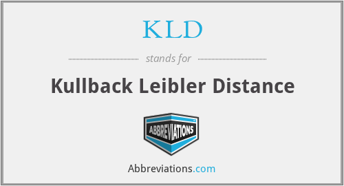 KLD - Kullback Leibler Distance