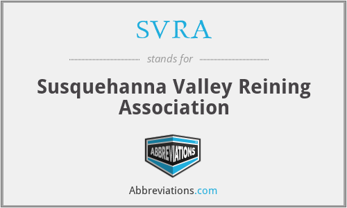 SVRA - Susquehanna Valley Reining Association