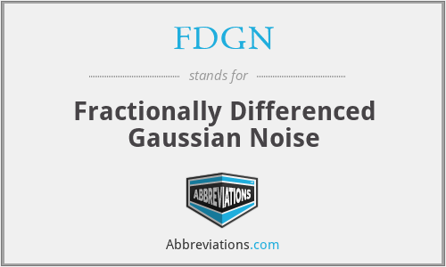 FDGN - Fractionally Differenced Gaussian Noise