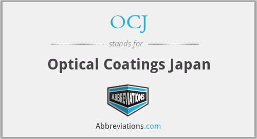 OCJ - Optical Coatings Japan