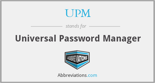 UPM - Universal Password Manager