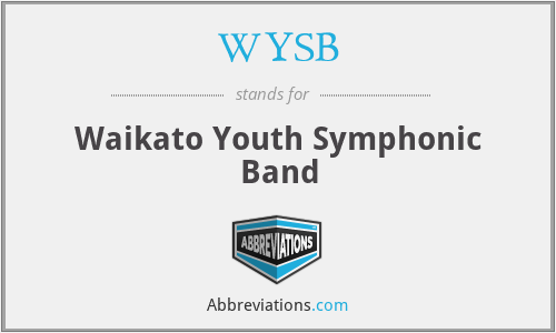 WYSB - Waikato Youth Symphonic Band
